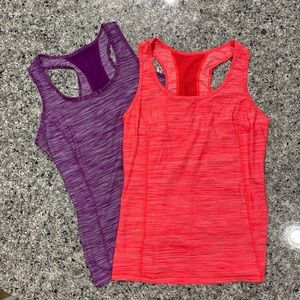 💥 2 for $8 💥 Purple & Pink Athletic Tank Tops - Size Medium